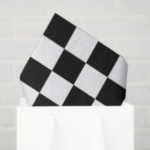 Black and White Checkered Print