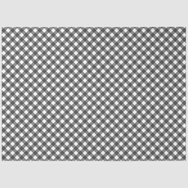 Black and White Checkered Tissue Paper Seidenpapier (Vorderseite)