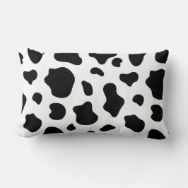 Black and White Cow Print Pillow Decorative Lendenkissen