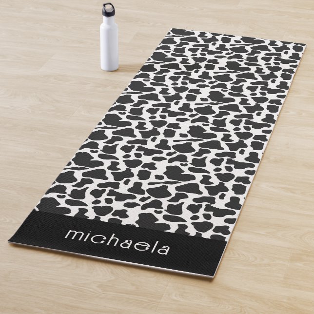 Black and White Cow Spots Pattern Yogamatte (Beispiel)