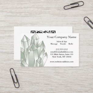 Black and White Crystals Salon Spa Visitenkarte