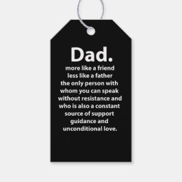 Black and White Dad Daddy Quote  Geschenkanhänger