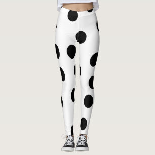 black_and_white_dalmatian_spot_pattern leggings