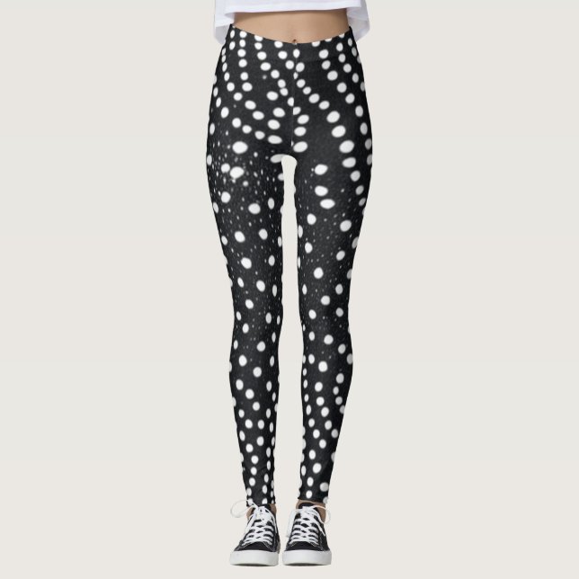 Black and White  Design Leggings (Vorderseite)