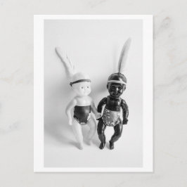 Black and White Doll Indians Postkarte
