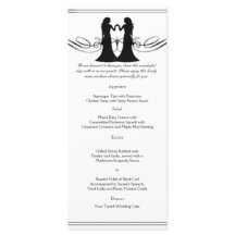 Black and White Elegance Brides Wedding Menu