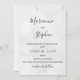 Black and White Elegant Minimalist Invitation Einladung