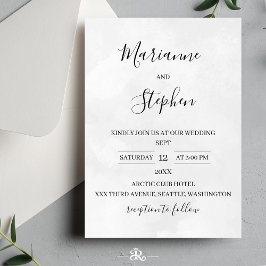 Black and White Elegant Minimalist Invitation Einladung