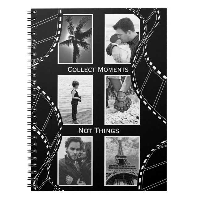 Black and White Film Reel Custom Photo Notizblock (Vorderseite)