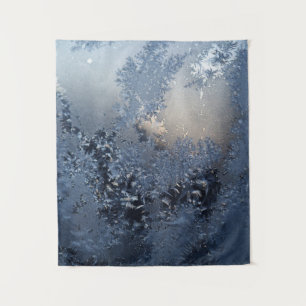 Black and white floral textile wandteppich