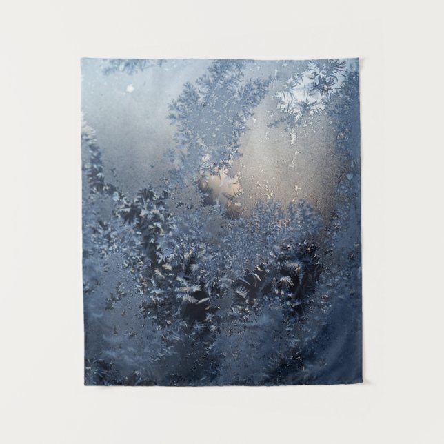 Black and white floral textile wandteppich (Vorderseite)