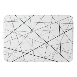 Black and white geometric pattern badematte