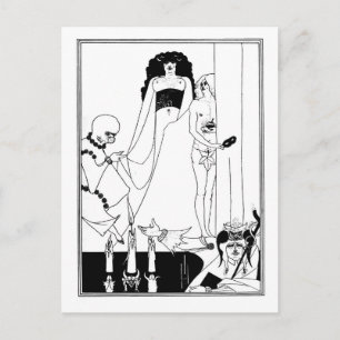 Black and white goth gothic art new Salome Postkarte