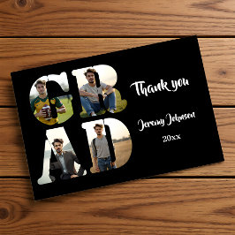 Black and White GRAD Photo Dankeskarte