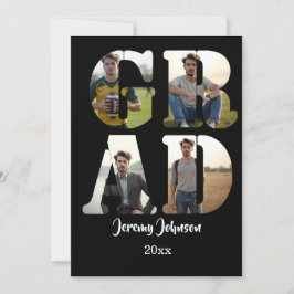 Black and White GRAD Photo Party Einladung