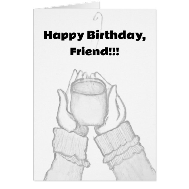 black and white hands with coffee on Note Card (Vorne)