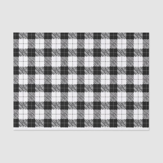 Black and White Herringbone Tissue Paper Seidenpapier (Vorderseite)
