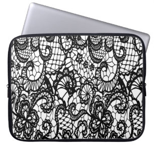 Black and White Lace Handy Case