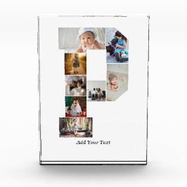 Black and White Letter P Photo Collage Fotoblock