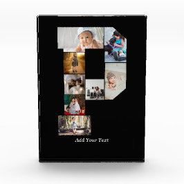 Black and White Letter P Photo Collage Fotoblock