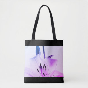 Black and White Liami Miami Black Rim Tote Bag