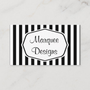 Black and White Marquee Business Card Visitenkarte