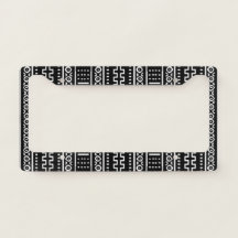 Black And White Modern Mudcloth Paper Plate