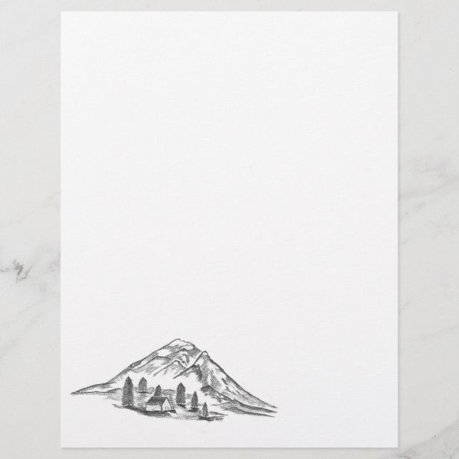 Black and white mountain letterhead briefbogen (Vorderseite)
