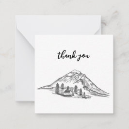 Black and white mountain note card mitteilungskarte