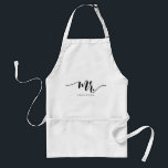 Black and White New Groom Personalisiert<br><div class="desc">Black and White New Groom Personalisiert Adult Schürze</div>