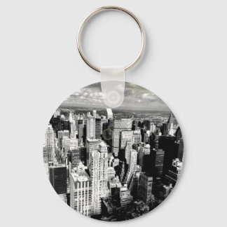 Black and White New York City Skyline Schlüsselanhänger