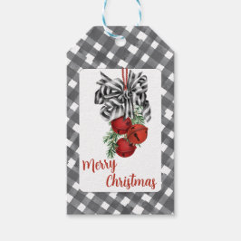 Black and White Noël Geschenkanhänger