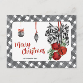 Black and White Noël Simple Postkarte