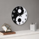 Black and White Numbers Yin Yang Große Wanduhr (Office)
