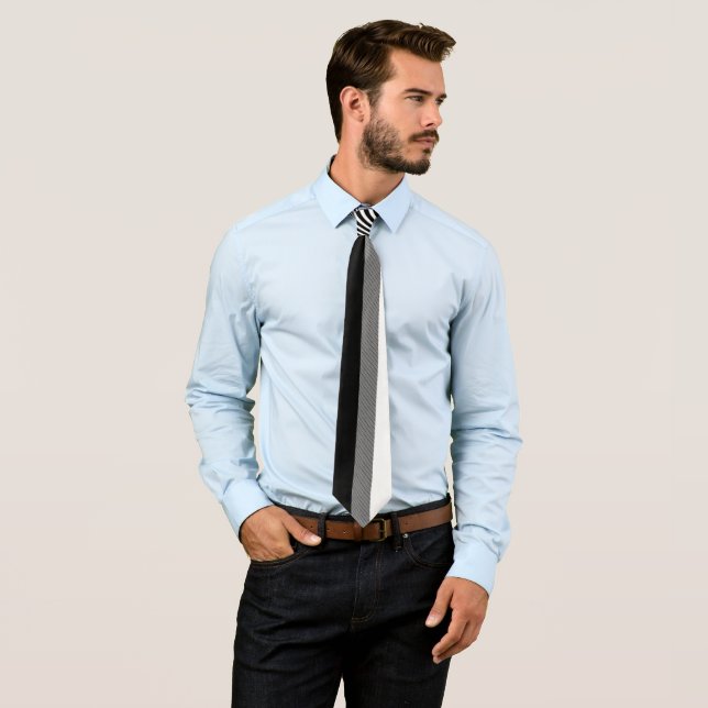 Black and White Optical Art Design, Neck Tie Krawatte (Beispiel)