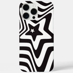 Black and White Optical Illusion Star iPhone Case