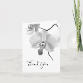 Black and White Orchids Bridesmaid Vielen Dank Dankeskarte