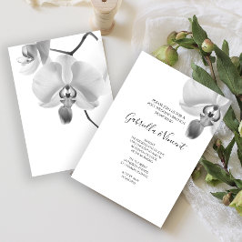 Black and White Orchids Post Wedding Brunch Einladung