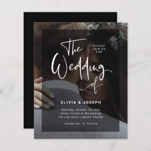 Black and White Overlay Budget Foto Wedding