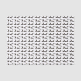 Black-and-White Oxford Stich Shoe Dance Teacher Seidenpapier