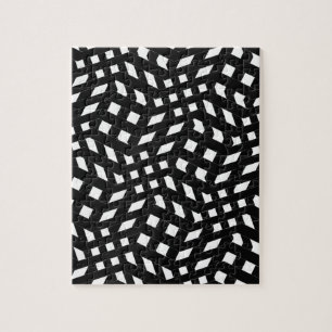 Black And White Patterns Zig Zag Zebra Stripes Puzzle