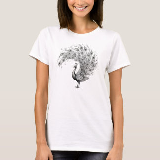 Black and White Peacock T-Shirt