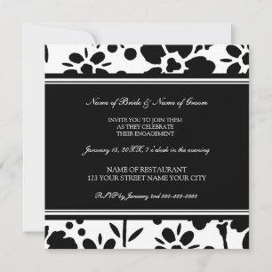 Black and White Photo Engagement Party Invitations Einladung
