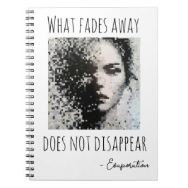 Black and white pixel face painting  notizblock