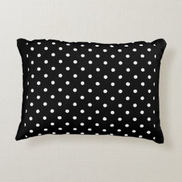 Black and white polka dot Dog pic Dekokissen