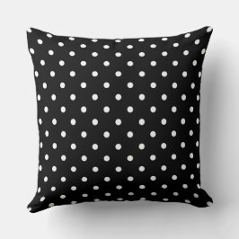 Black and white polka dot Dog pic Kissen