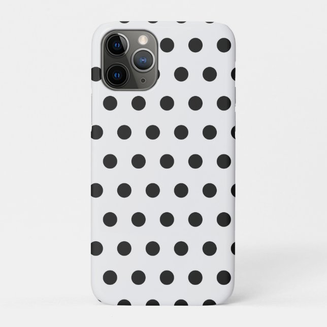 Black and White Polka Dot iPhone Case (Rückseite)