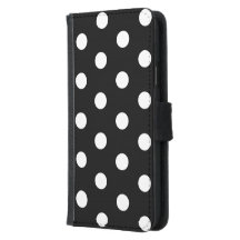 Black and White Polka Dot Wallet Case
