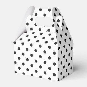 Black and White Polka Dot Wedding Party Geschenkschachtel