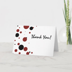 Black and white Polka Dots Thank You Dankeskarte